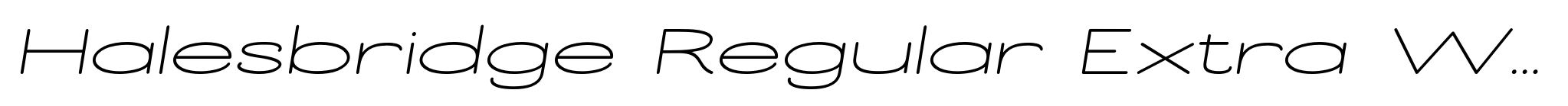 Halesbridge Regular Extra Wide Italic image